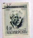 Bartók Béla 1 Ft magyar posta bélyeg futott