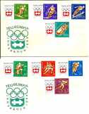 Boríték - bélyegsor - Téli olimpia - 1964