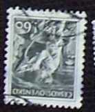 Csehszlovák bányász bélyeg pecsételt