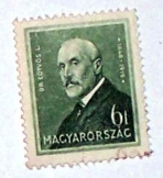 Eötvös Lóránt 6 forint magyar posta bélyeg futott