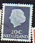 Holland 20 centes királynős bélyeg pecsételt