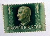 Horthy Miklós kormányzó magyar királyi bélyeg 