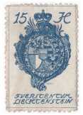 Liechtenstein 1920-as régi forgalmi bélyeg 15 hell