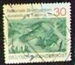 Német bélyeg Saar pecsételt postabélyeg