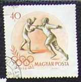 Olimpiai bélyeg 1956 postabélyeg futott