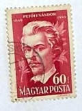Petőfi Sándor 1849-1949 bélyeg 60 f pecsételt