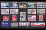 USA Air Mail légiposta bélyeg és címke 1957-től