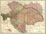 Magyarország és Ausztria térkép 1906 angol nyelvű