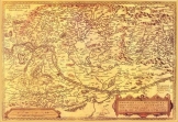 Magyarország térkép 1579 latin nyelvű  másolat