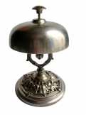 Káprázatos antik ezüst hívócsengő, asztali csengő