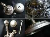 Káprázatos antik ezüst hívócsengő, asztali csengő