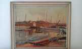 "Villefrance Harbour "olajfestmény E.D. Berénytől