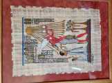 Egyiptomi - papiruszra festett képek (3 db)