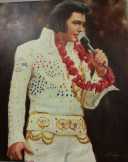 ELVIS PRESLEY GITÁRRAL RITKA FESTMÉNY, szignált