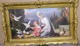 Szűz Mária és Kisjézus galambokkal
