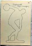 Görög diszkoszvető Myron rajz  15*22 cm papír