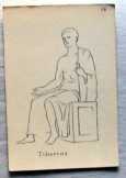 Tiberius római császár ceruzarajz 15*22 cm papír