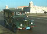 Autós képeslap - GAZ 69  parancsnoki