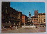 Bologna Neptun tér régi olasz képeslap postatiszta