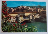 Firenze Ponte Veccio híd olasz képeslap postatiszt