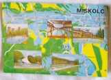 Miskolc városképek térképpel képeslap futott