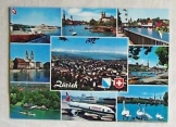 Zürich városképek svájci postatiszta képeslap