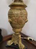 Antik, bronz petroleum lámpa