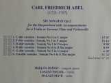 C. F. Abel: Six sonatas Op.2 CD