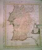 220 éves PORTUGÁL antik térképlapok (de wit