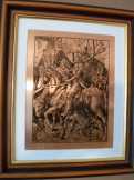 Rézmetszet (Dürer : A lovag a halál és az ördög)