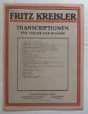 Fritz Kreisler transcriptionen für violine und kla
