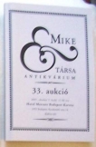 Mike Antikvárium 33. aukció katalógusa 2007.10.9