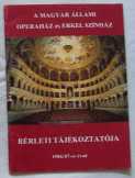 Operaház és Erkel Színház Bérleti Tájékoztató 1986