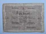 1848-as Egy forintos papírpénz.