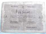 1848-as Egy forintos papírpénz.
