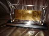 20.000 FORINT ARANY BANKJEGY UNC Ft LUXUS VITRIN