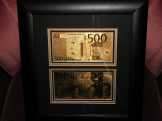 500-1000 EURO 24Kt ARANY BANKJEGY LUXUS SZETT