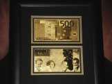 500-1000 EURO 24Kt ARANY BANKJEGY LUXUS SZETT