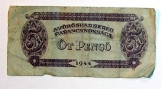 A vöröshadsereg öt pengő 1944 papírpénz bankjegy