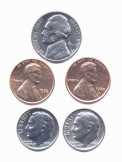 Amerikai 5 cent 1 cent