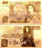 ANTIK 50 ANGOL FONT ARANY UNC BANKJEGY SZETT