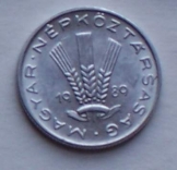 Magyar 20 fillér 1989 fémpénz pénzérme 