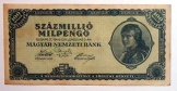 Régi Százmillió milpengő 1946 papírpénz bankjegy