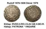Rudolf 1576-1608 Dénár 1579 