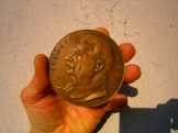Sztálin bronz plakett 