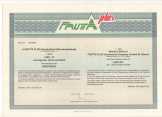 111db Frutta Plus részvény 1000ft névértékű eladó 