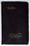 1936 Esti Kurir napló naptárkönyv  hasznos adatok