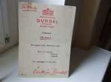 Gundel Étterem ételsor /menükártya 1940