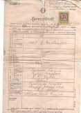 Keresztlevél 10000 koronás bélyeggel Keresztlevél 10000 koronás bélyeggel