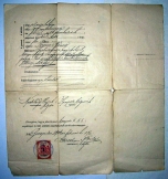 Születési anyakönyvi kivonat kelt Bp 1906-ban